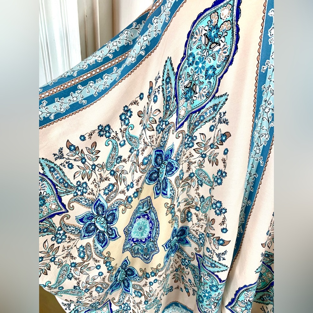 Maurice’s Paisley Scarf Kimono - Open Front - One Size - Picture 9 of 12